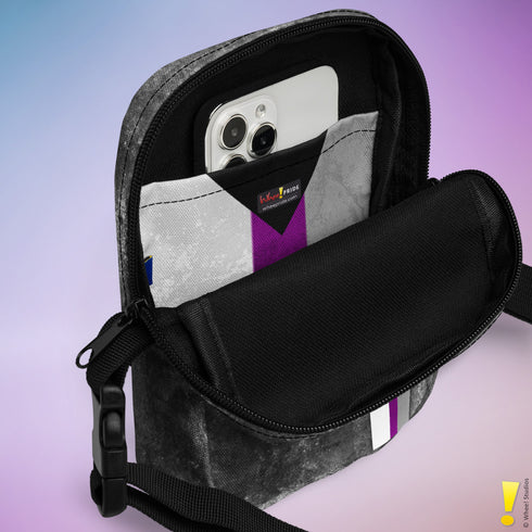 Demisexual Pride Grunge Stripe Crossbody Bag